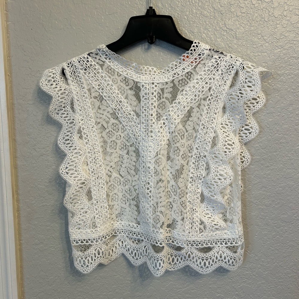 White lace top
